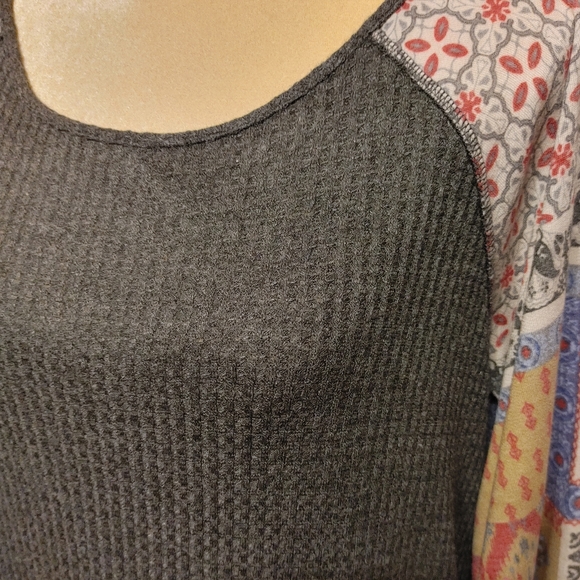 FSL+Apparel gray raglan sleeve tunic top sz S - Picture 3 of 7